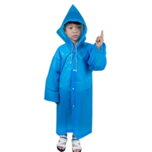 JMP Kids Boy's PVC Full Sleeve Raincoat (Blue, 6-7 Years)