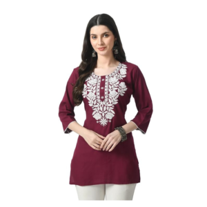 LIBOZA Kurti for Women - Short Chikankari Kurtis for Girls