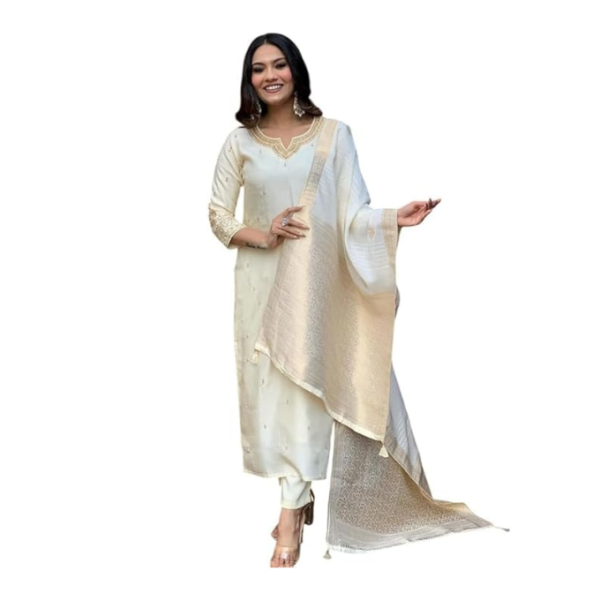 Women's Designer Cotton Embroidered Straight Kurta